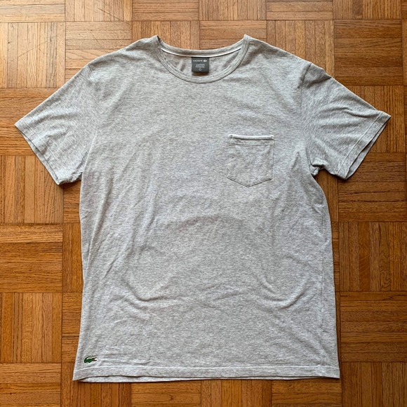 Lacoste Other - Lacoste Single Pocket Gray Sleep T Shirt, Large L
